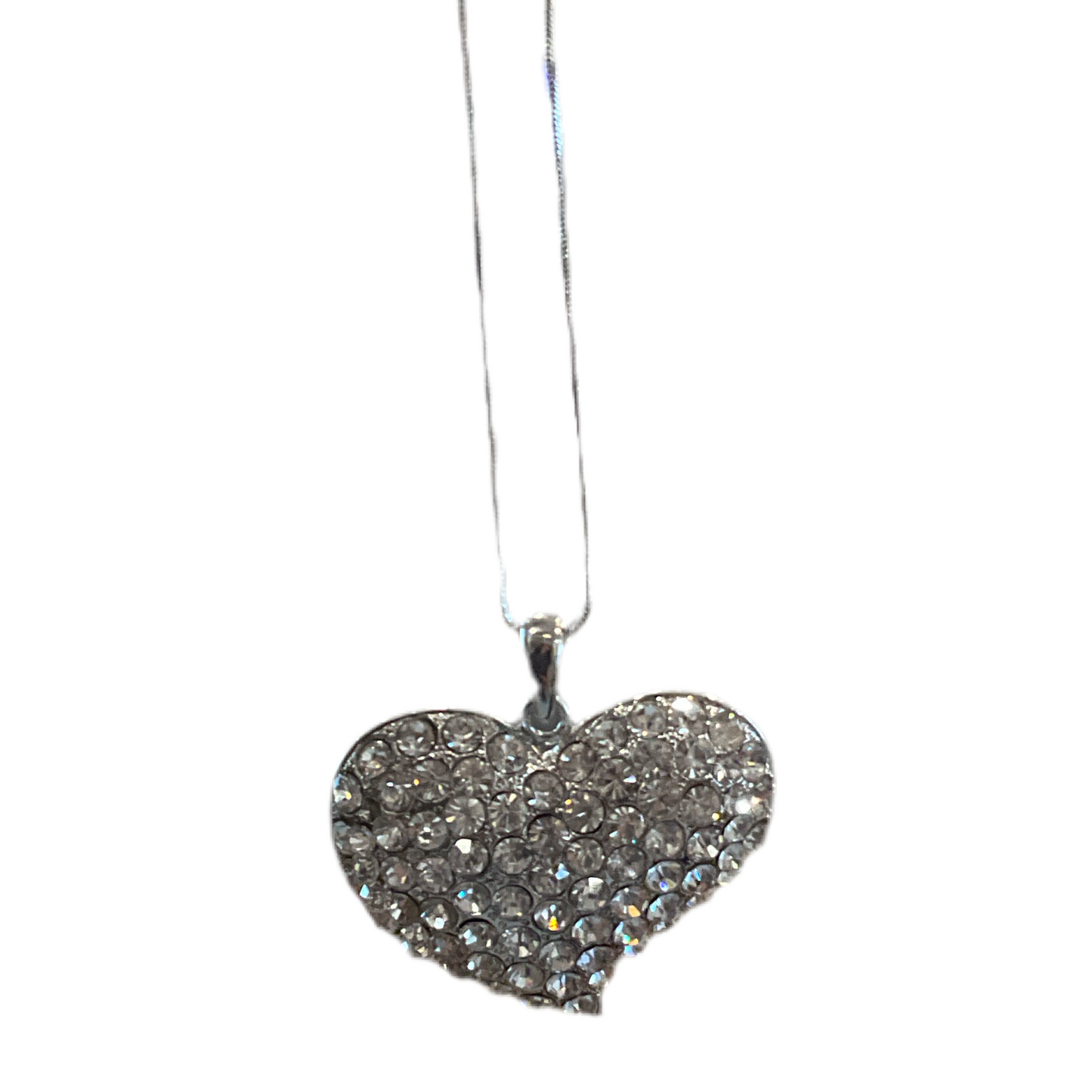 Silver Heart Jewel Necklace