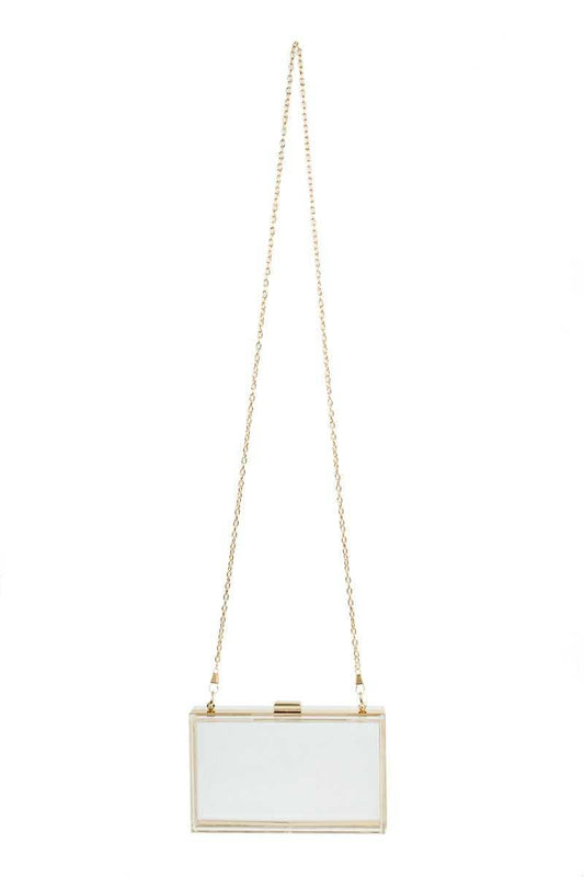 Rectangle Transparent Plastic Clutch