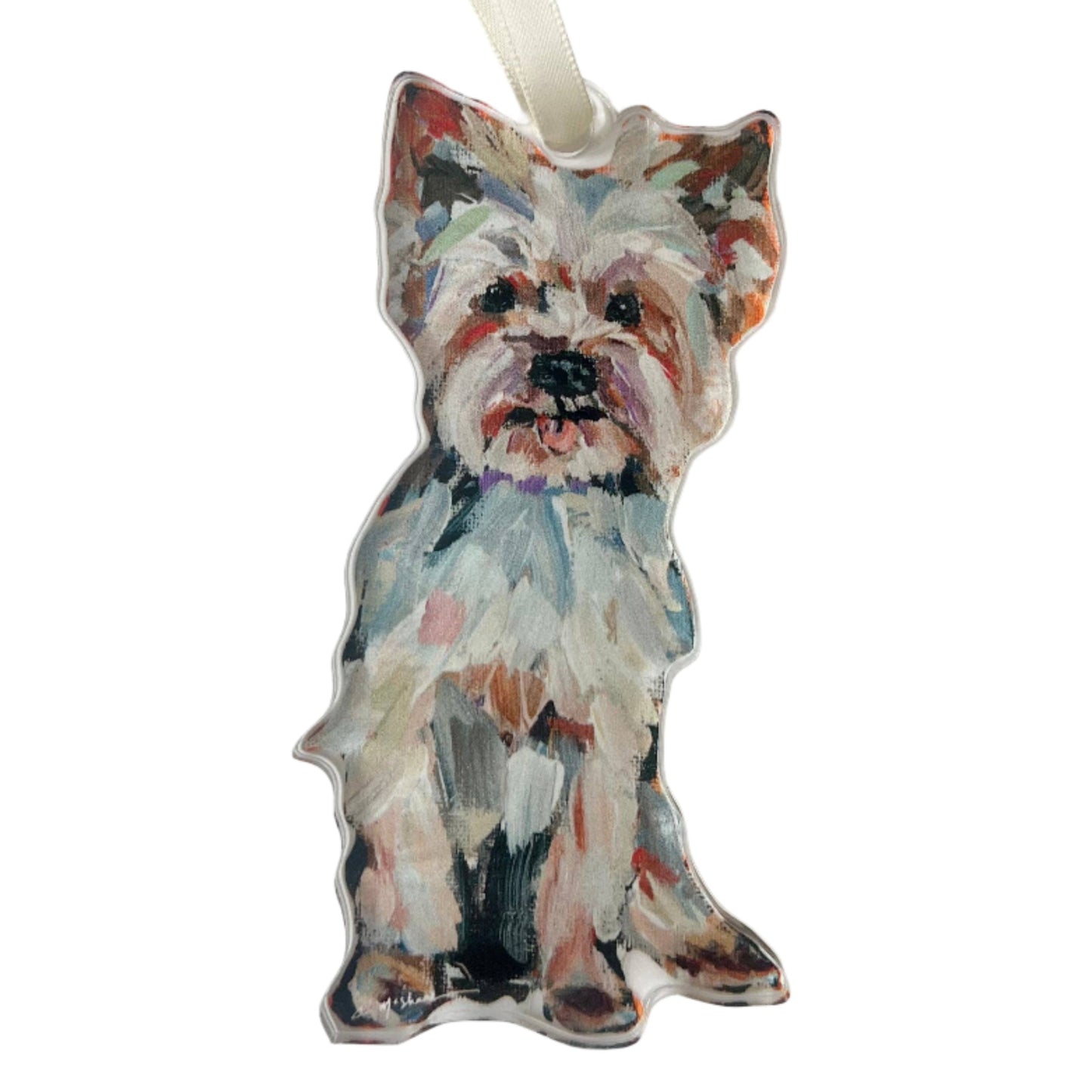 Acrylic Ornaments: Yorkie Light