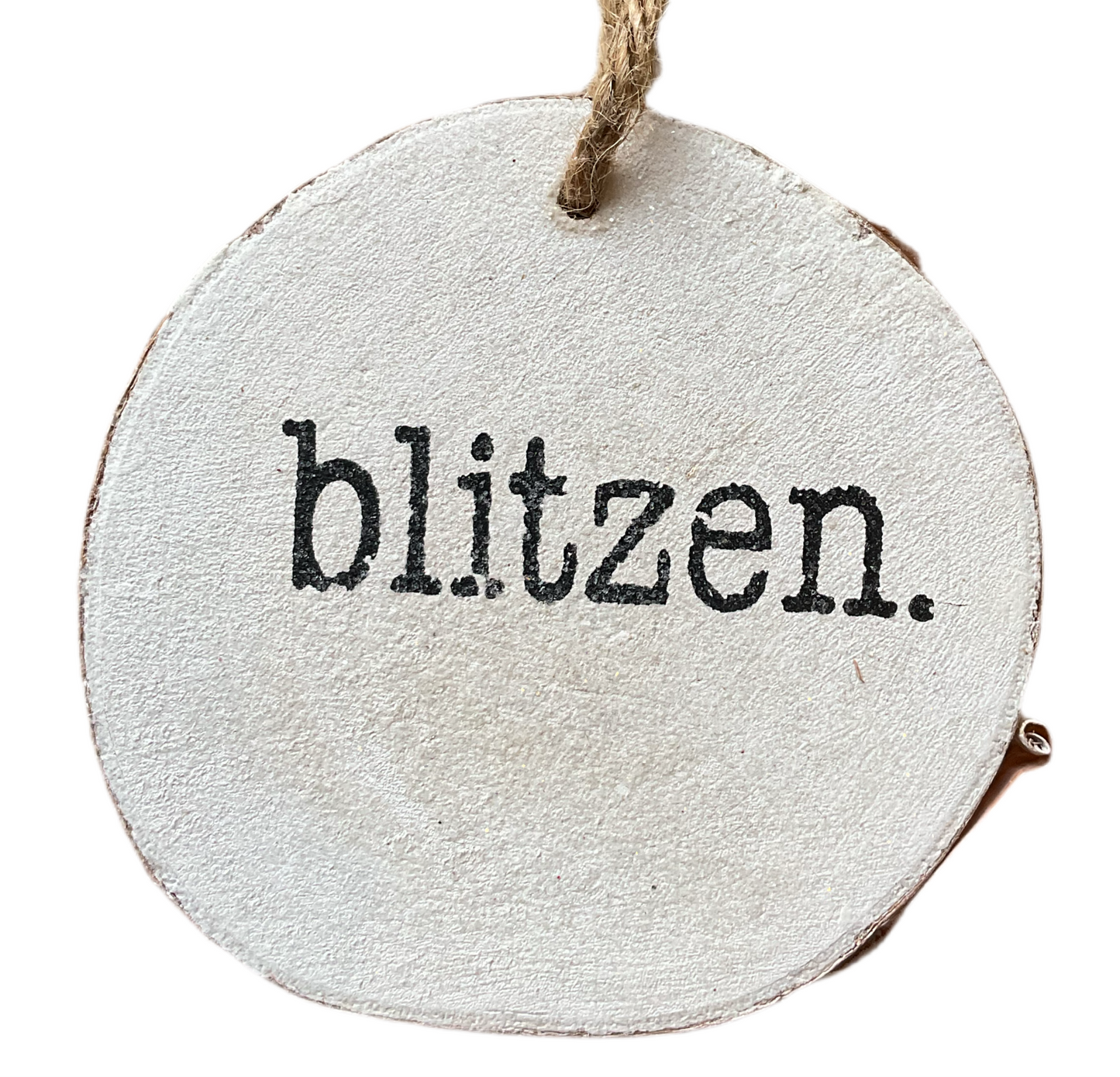 4" Santa's Reindeer Disc Ornament