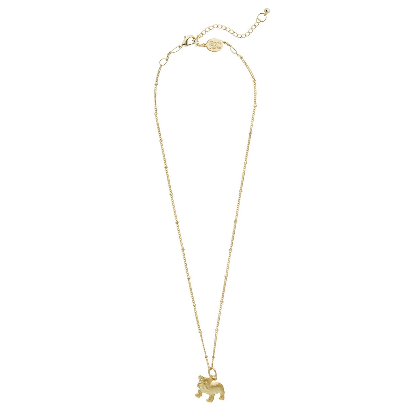 Dainty Gold Bulldog Necklace