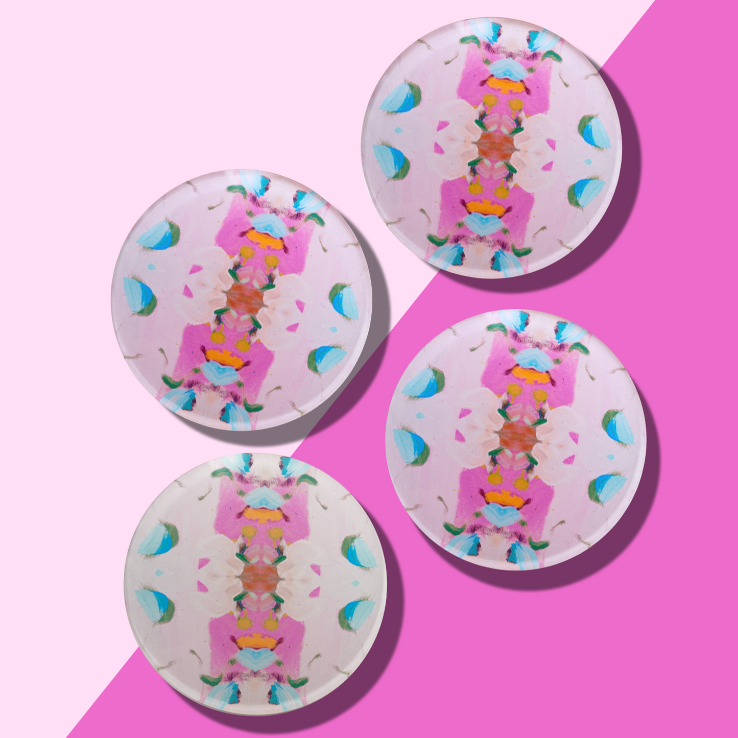 Monets Garden Pink Coaster | Laura Park Designs x Tart
