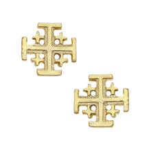 Load image into Gallery viewer, Gold Multi Cross Stud Earring
