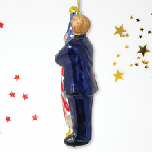 Load image into Gallery viewer, Donald Trump Kissing the American Flag Glass Ornament
