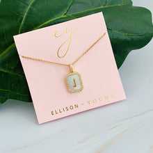 Load image into Gallery viewer, Initial Deco Open Locket Pendant Necklace
