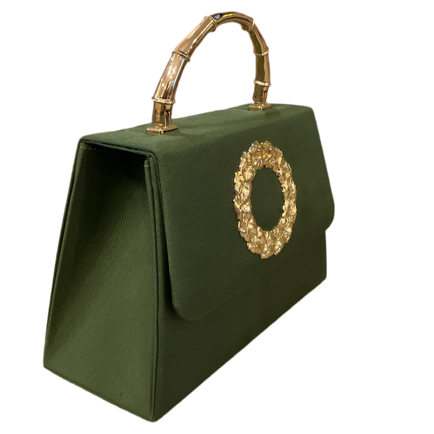 Green Lulu Wreath Handbag