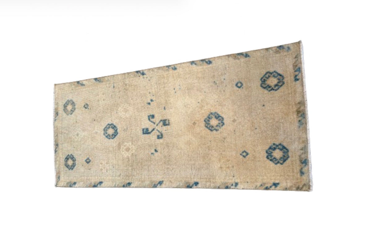 Vintage Oushak Rug - Blue Bloom