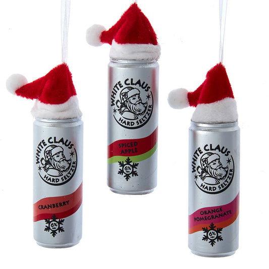 White Claus Seltzer Ornament