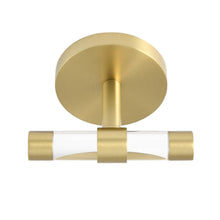 Load image into Gallery viewer, Verre Acrylic Robe Hook in Brushed Gold
