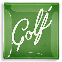 Load image into Gallery viewer, Golf Script Decoupage Glass Tray
