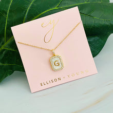 Load image into Gallery viewer, Initial Deco Open Locket Pendant Necklace
