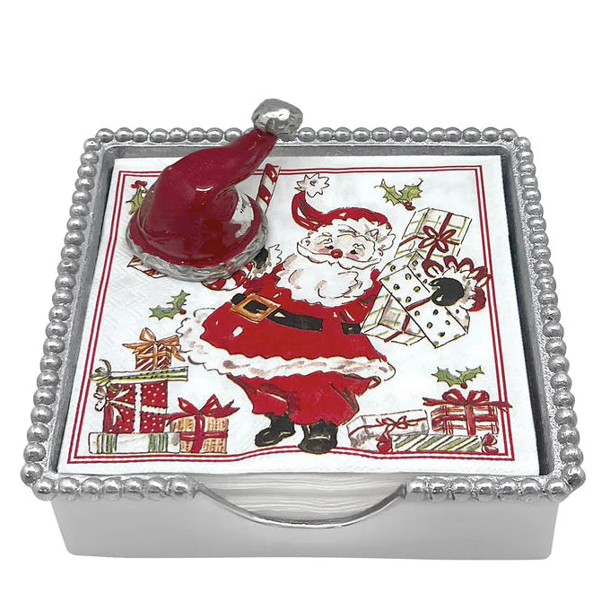 Mariposa Santa Hat Beaded Napkin Box