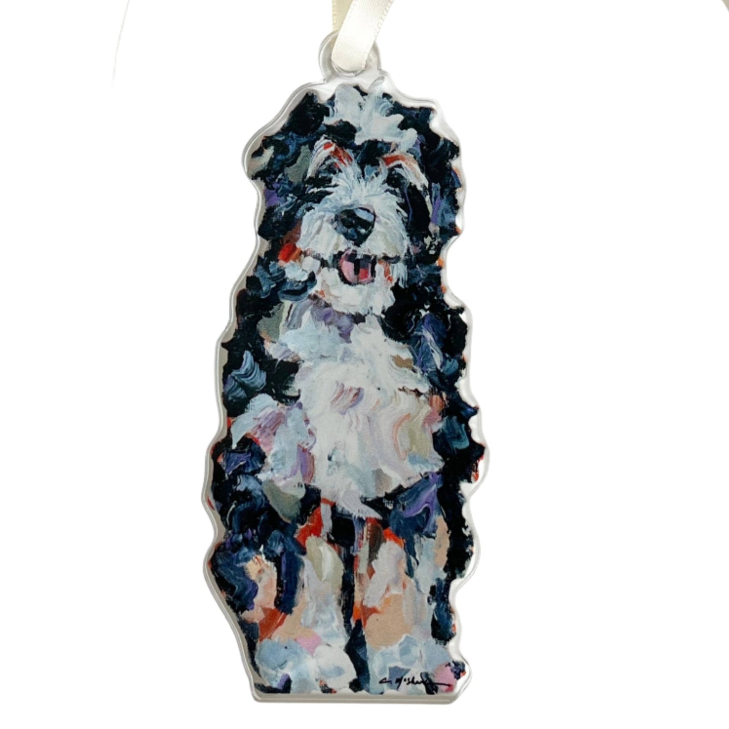 Acrylic Ornament: Bernedoodle