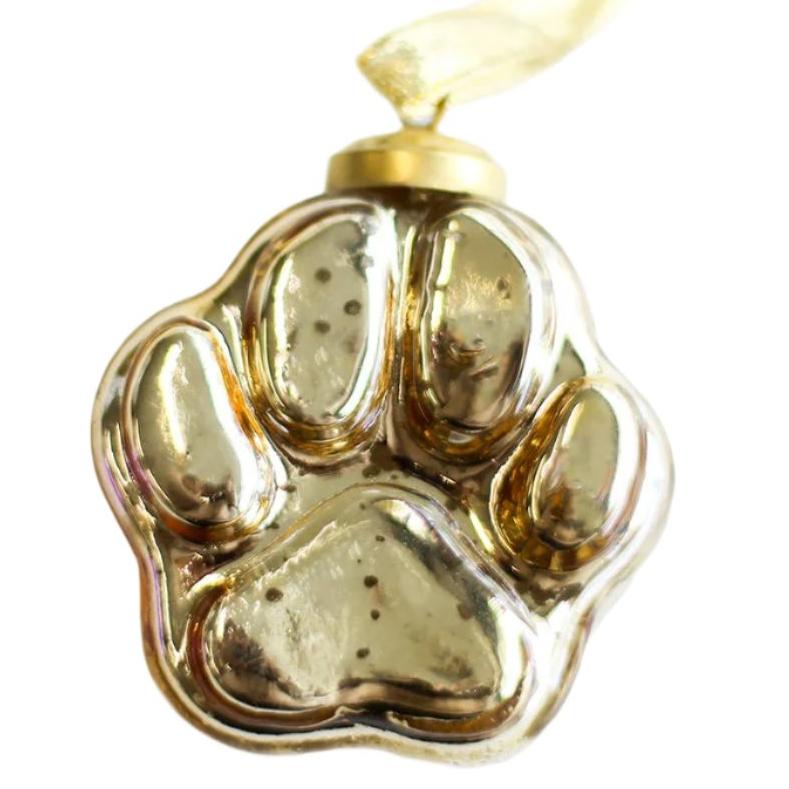 Glass Paw Ornament