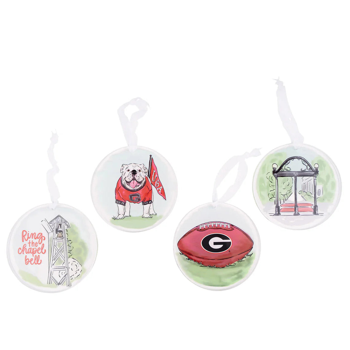 UGA Themed Acrylic Ornaments