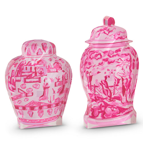 Acrylic Pink Ginger Jar