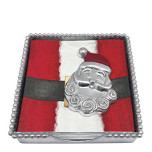 Load image into Gallery viewer, Mariposa Smiling Santa Beaded Napkin Box
