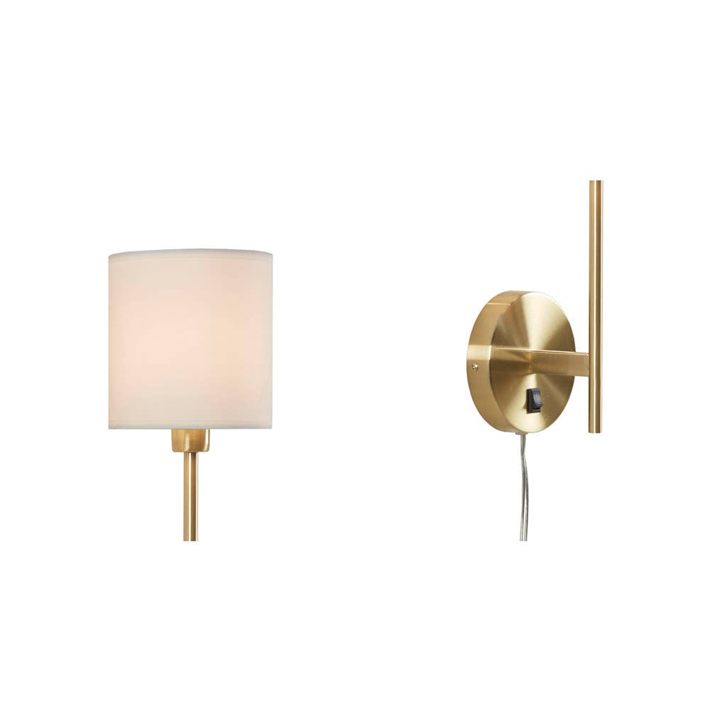 [Set of 2] Wall Light Sconce, Gold Base