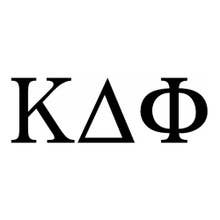 Load image into Gallery viewer, Greek Letter Decal Sticker: White / Delta Phi Epsilon
