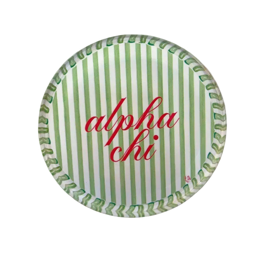 Sorority Round Striped Coaster