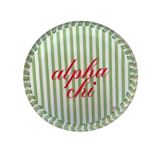 Sorority Round Striped Coaster