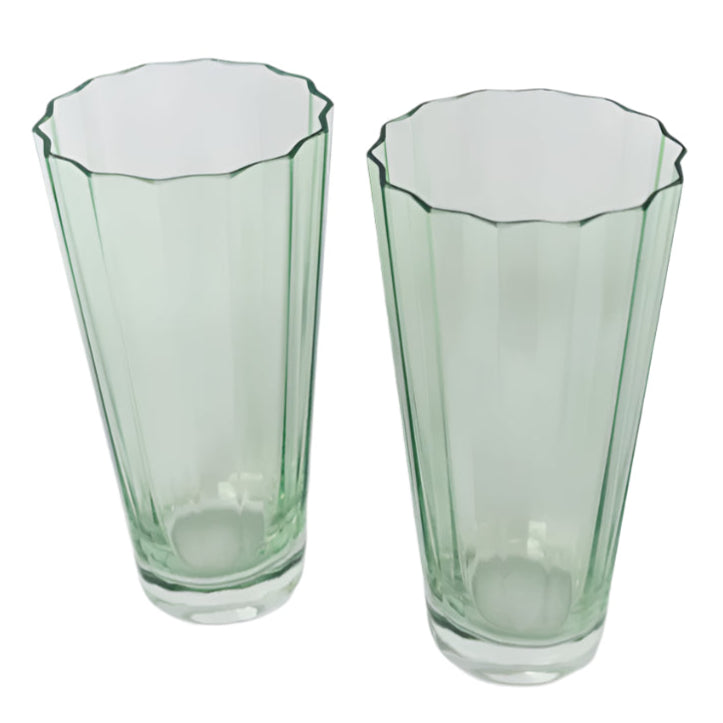 Estelle Colored Glass Mint Green Sunday High Balls - Set of 2