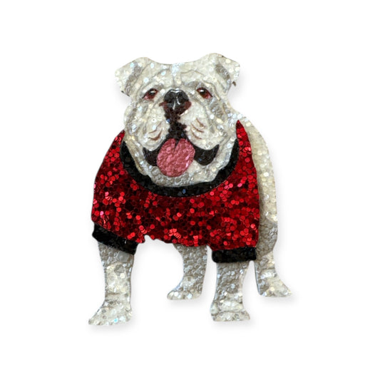 Bulldog Glitter Brooch
