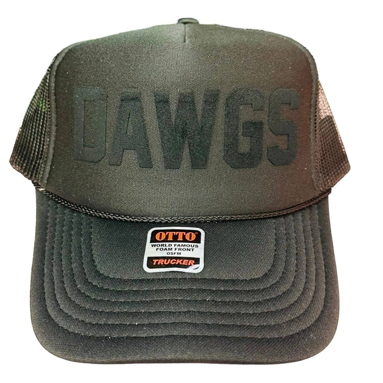 T.O.T. Trucker - DAWGS- (Black on Black)