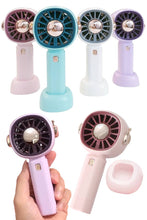 Load image into Gallery viewer, Retro Metallic Rechargeable Handheld Electric Fan
