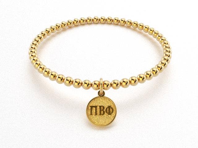 Pi Beta Phi Gold Bead Bracelet