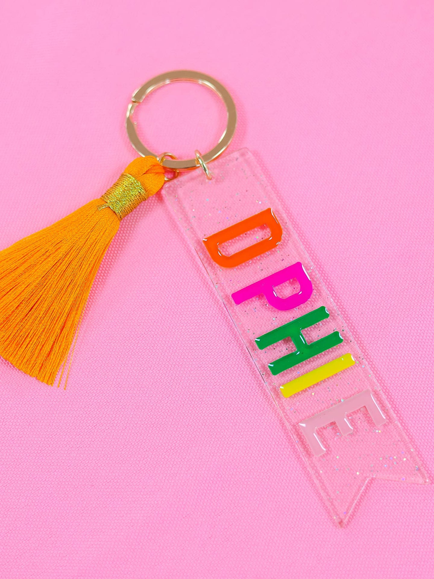 Delta Phi Epsilon Tassel Sorority Key Fob