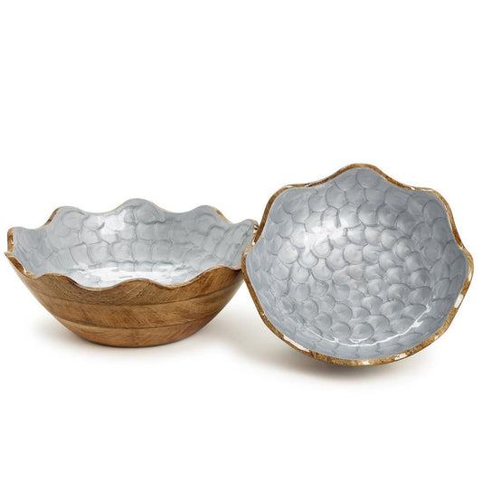 Scalloped Edge Bowl in Blue