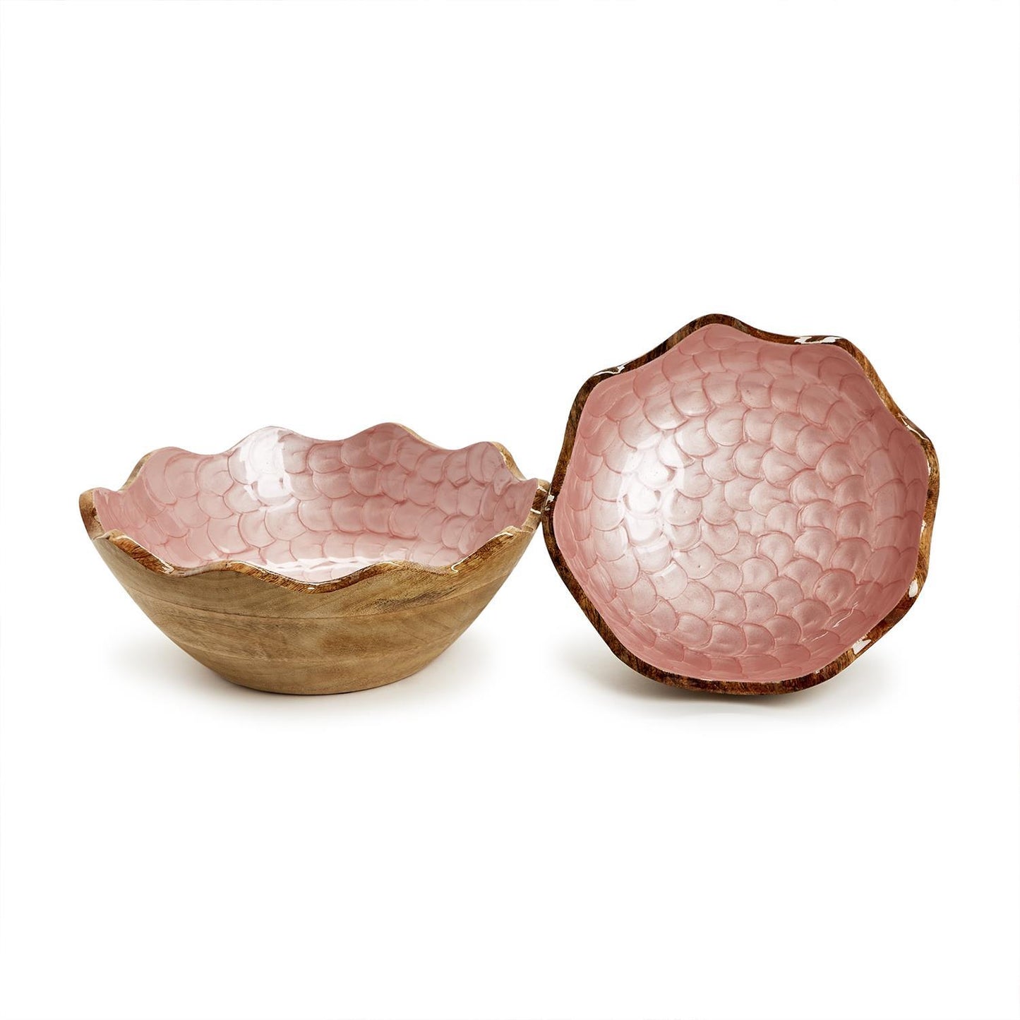 Scalloped Edge Bowl in Rose