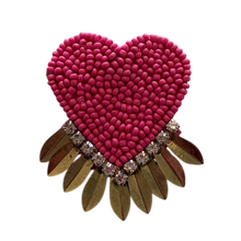Load image into Gallery viewer, Beaded Heart Statement Pin
