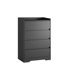 Load image into Gallery viewer, 4-Drawer Dresser, Waterproof, Black/White, Modern Design
