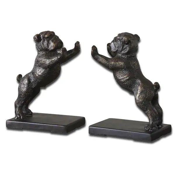 Set of 2 Bulldog Book Ends