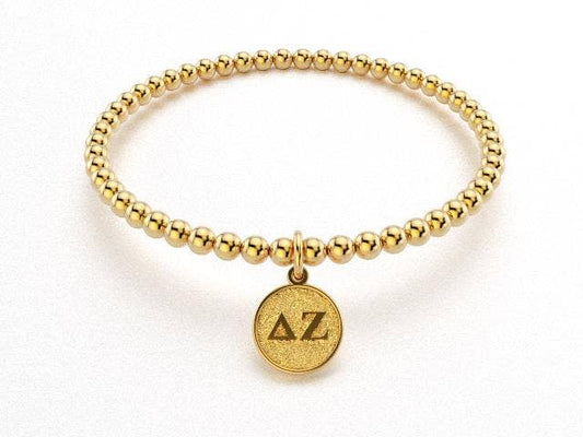 Delta Zeta Gold Bead Bracelet