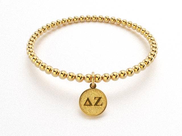 Delta Zeta Gold Bead Bracelet