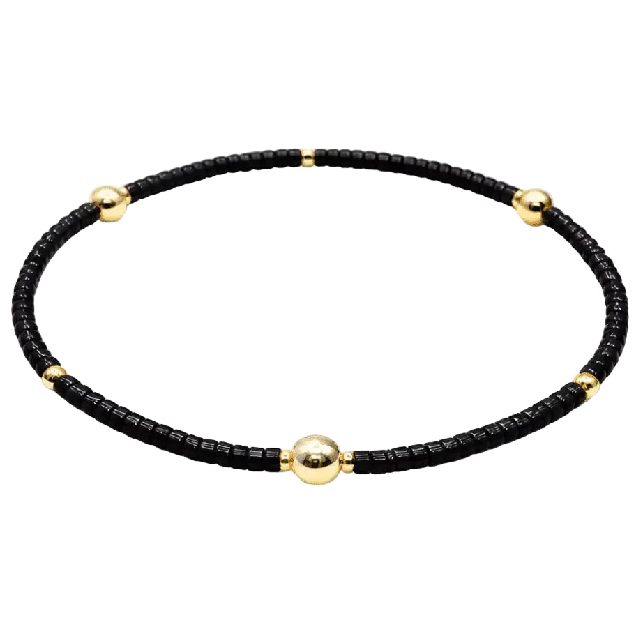 Erin Gray Game Day - Black & Gold Filled Bracelet