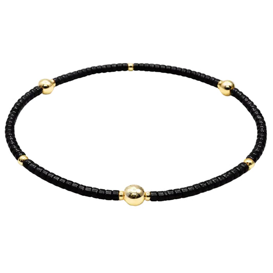 Erin Gray Game Day - Black & Gold Filled Bracelet