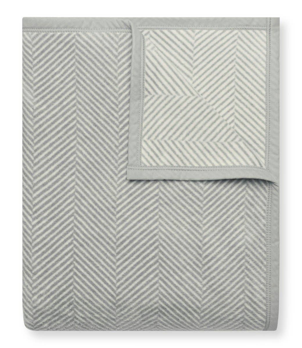 Blanket: Harborview Herringbone Light Grey