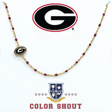 Load image into Gallery viewer, The College Logo Necklace: Side Set Logo on Enamel Bead Necklace
