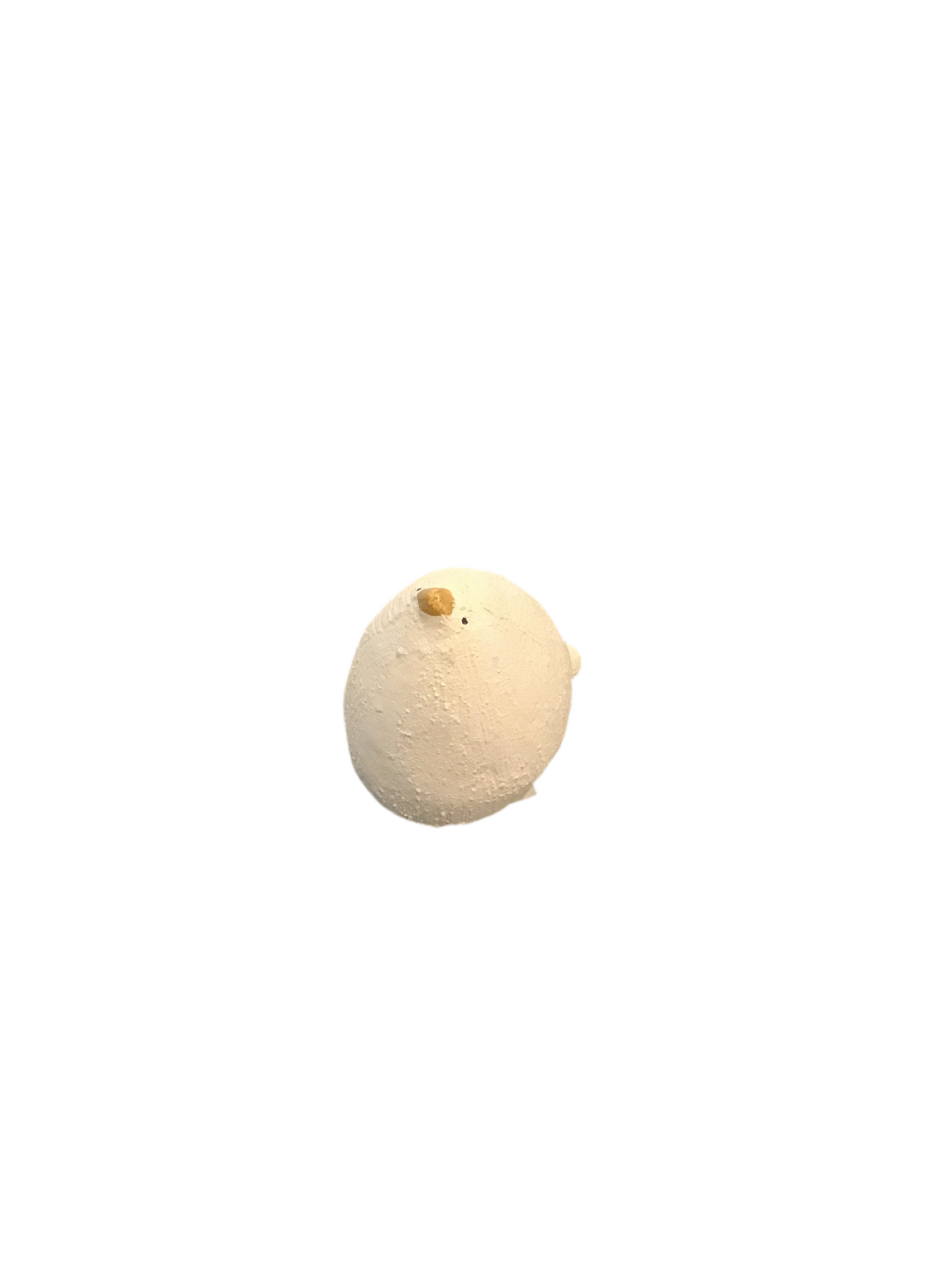 Extra-Small White Textured Bird
