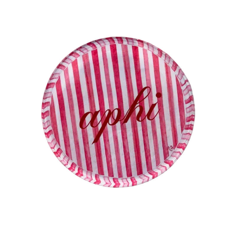 Sorority Round Striped Coaster