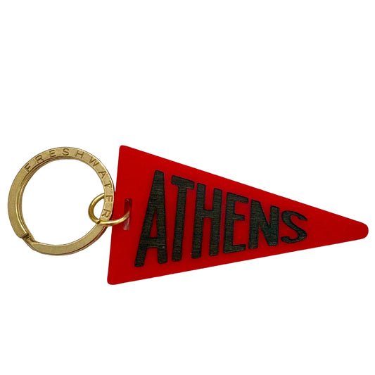 Athens Game Day Pennant Flag Acrylic Keychain