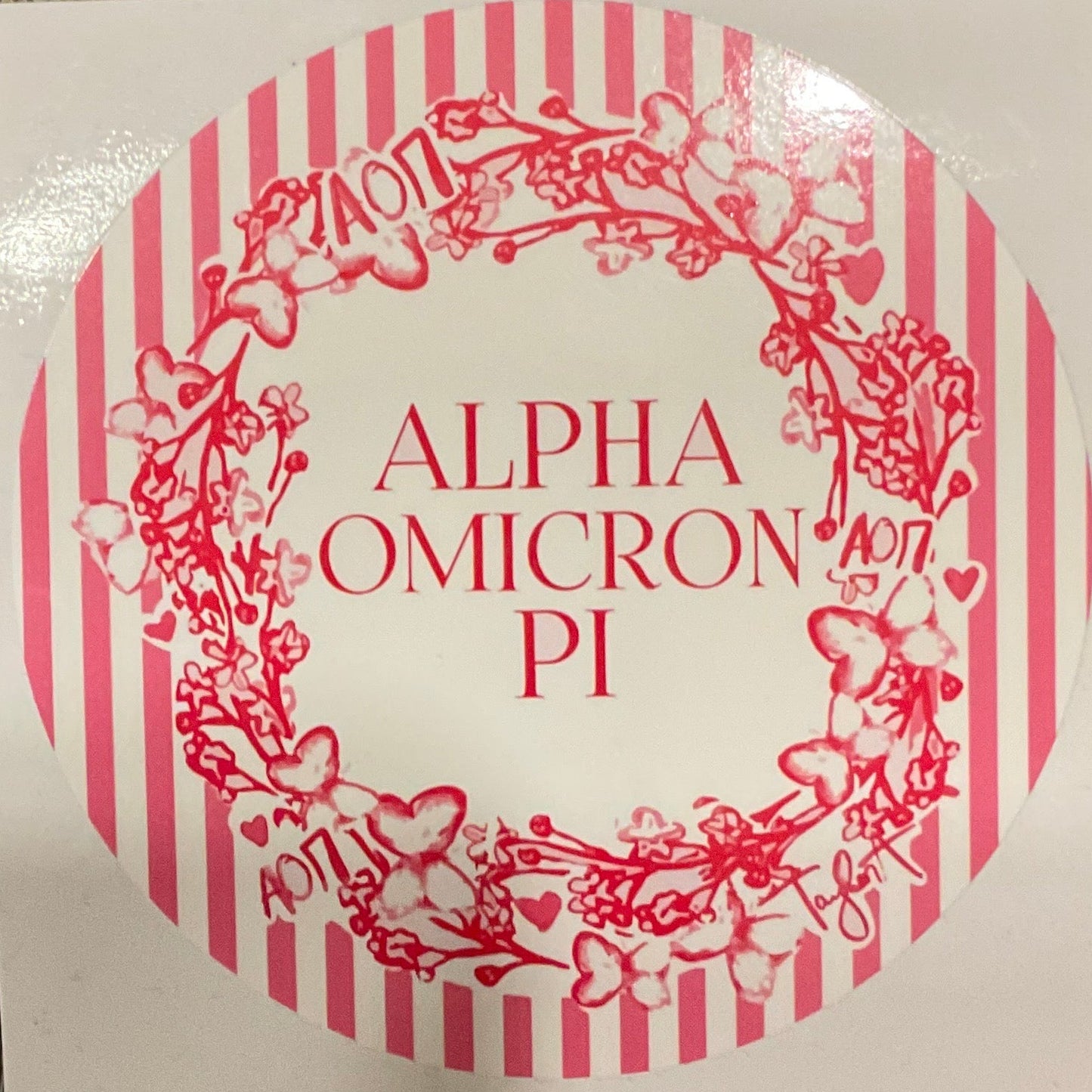 Sorority Round Sticker