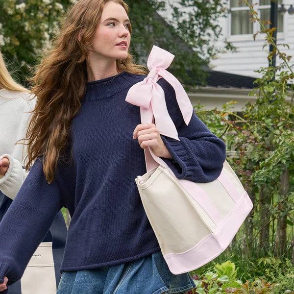 Case-Mate Ballet Pink Canvas Bow Tote