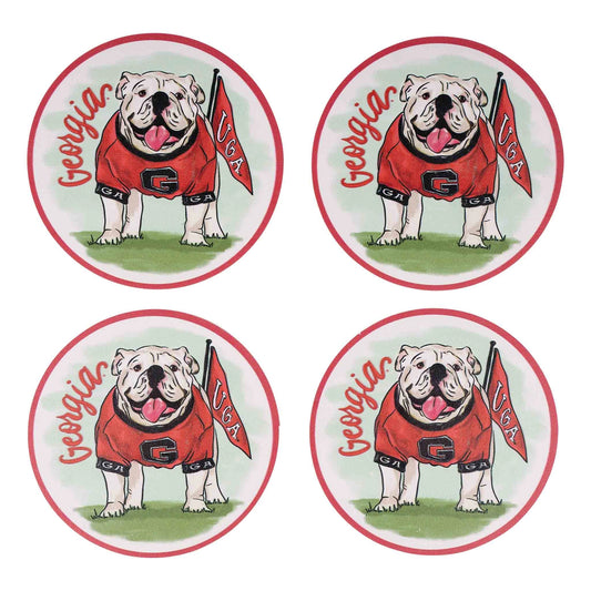 Georgia Mascot Vinyl Coasters