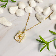 Load image into Gallery viewer, Initial Deco Open Locket Pendant Necklace
