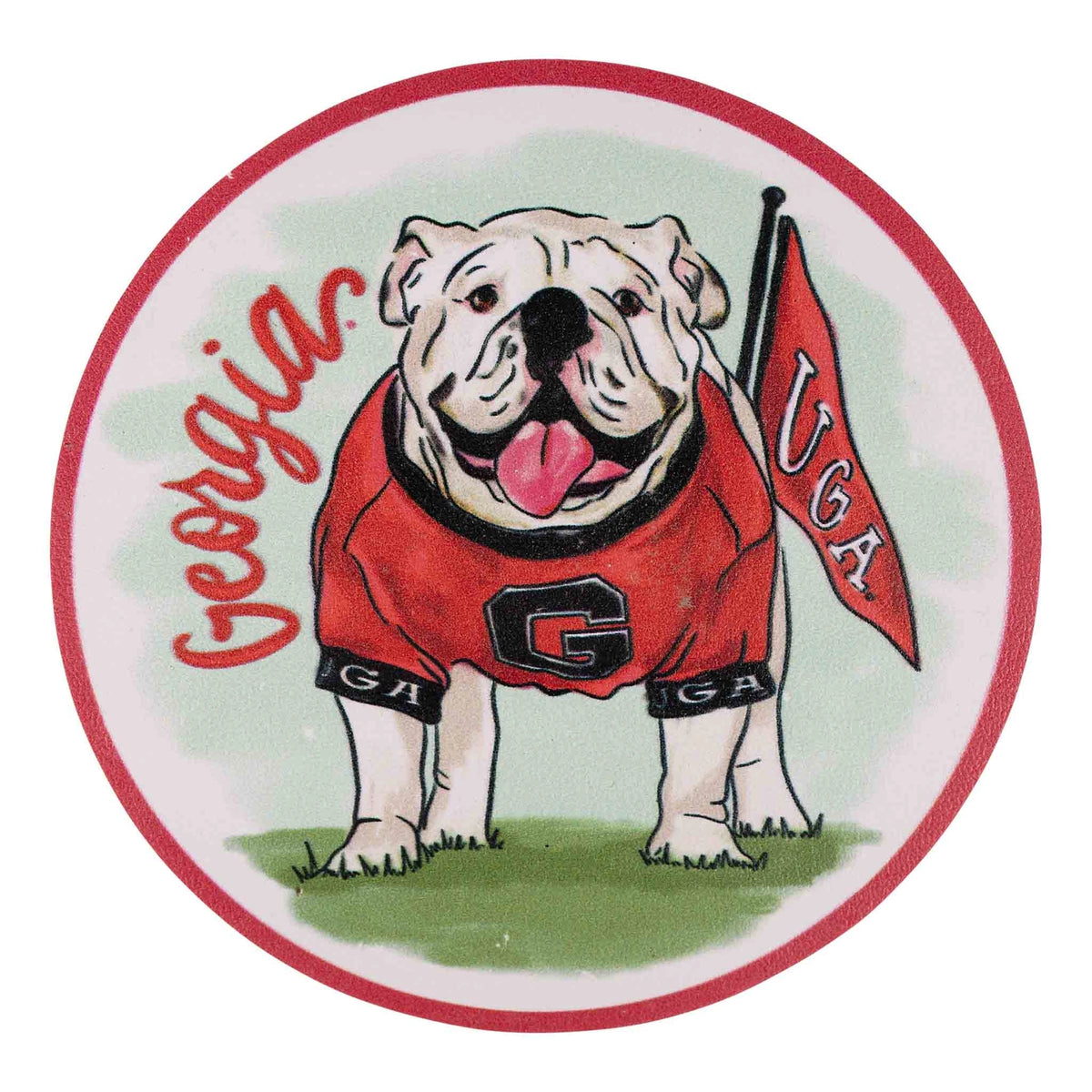 Georgia Mascot Vinyl Coasters